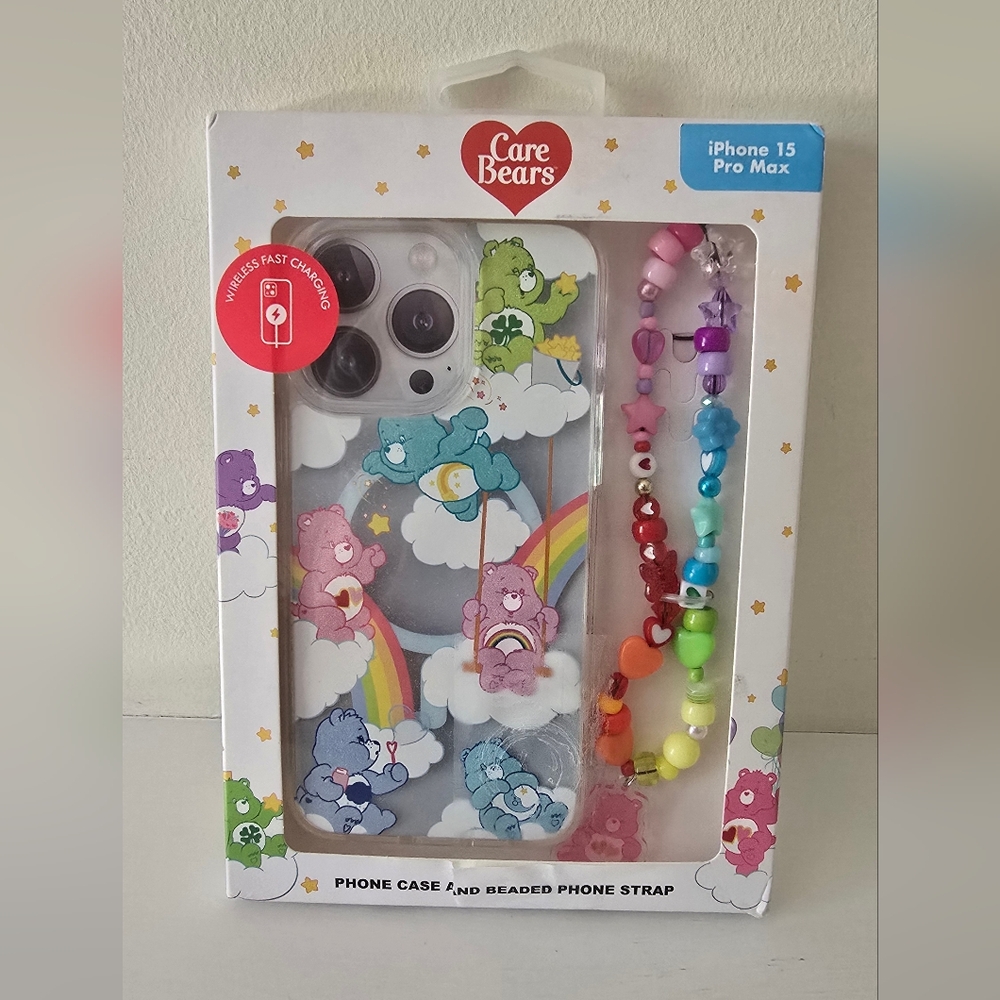 Care Bears iPhone 15 Pro Max Case with Beaded Strap – New in Box